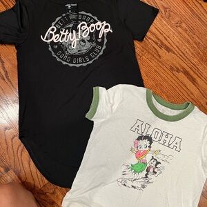 Betty Boop Black and White Graphic Tees
